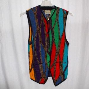 Coogi Mens Button-up Vest - Medium